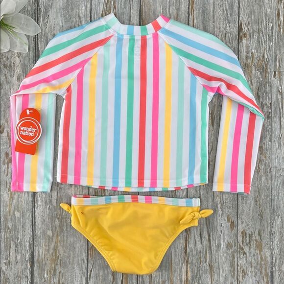 Toddler Little Mermaid Tankini & Rashguard Swimsuit 2, 2-pc Sets  Size 2T - Picture 3 of 11